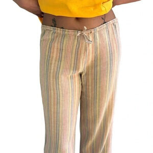 Striped Lounge Pants, Straight Leg, Small. Pastel Beach, BarbieCore, Mermaidcore